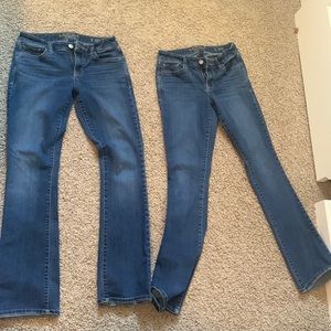 3 pairs of boot cut jeans